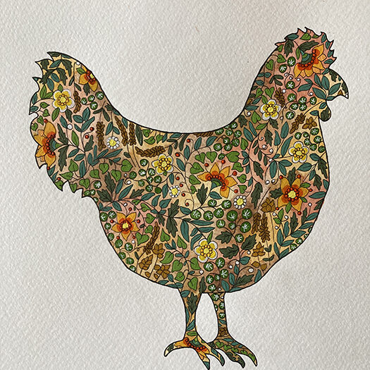 Hen - 20cm Square